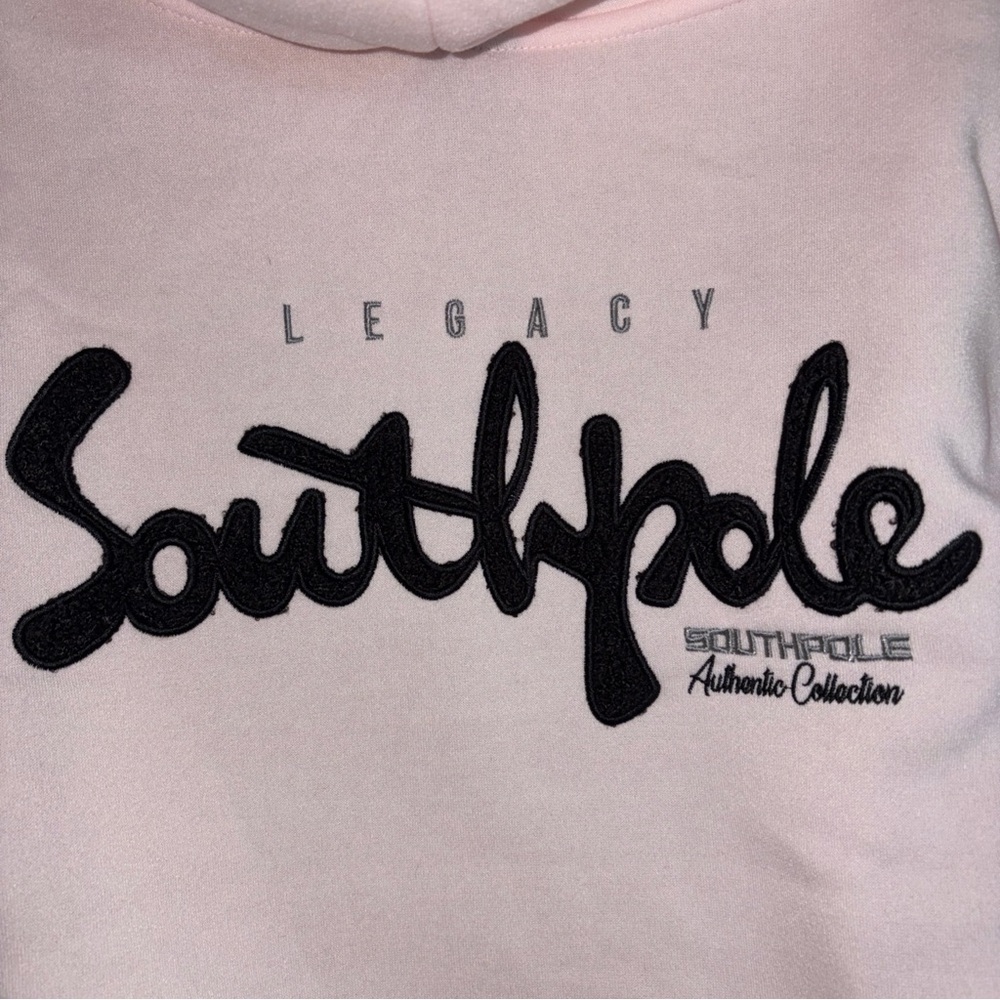 NTW Southpole Legacy Pink Zippered Faux Fur Trimmed Hoodie MED - Picture 8 of 9